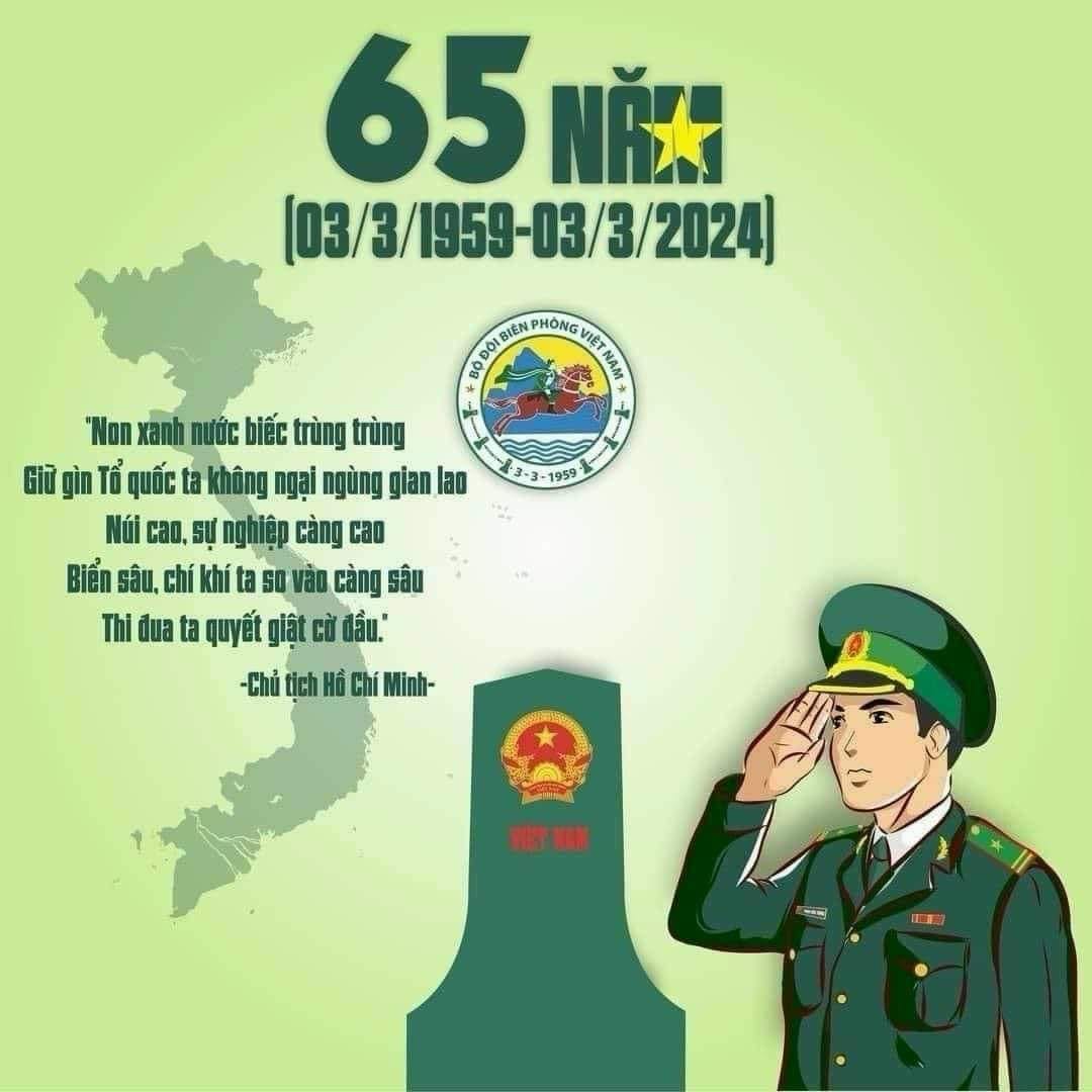  Kỷ niệm 65 năm Ngày truyền thống Bộ đội Biên phòng (03/3/1959 -03/3/2024) và 35 năm Ngày Biên phòng toàn dân (03/3/1989 - 03/3/2024)